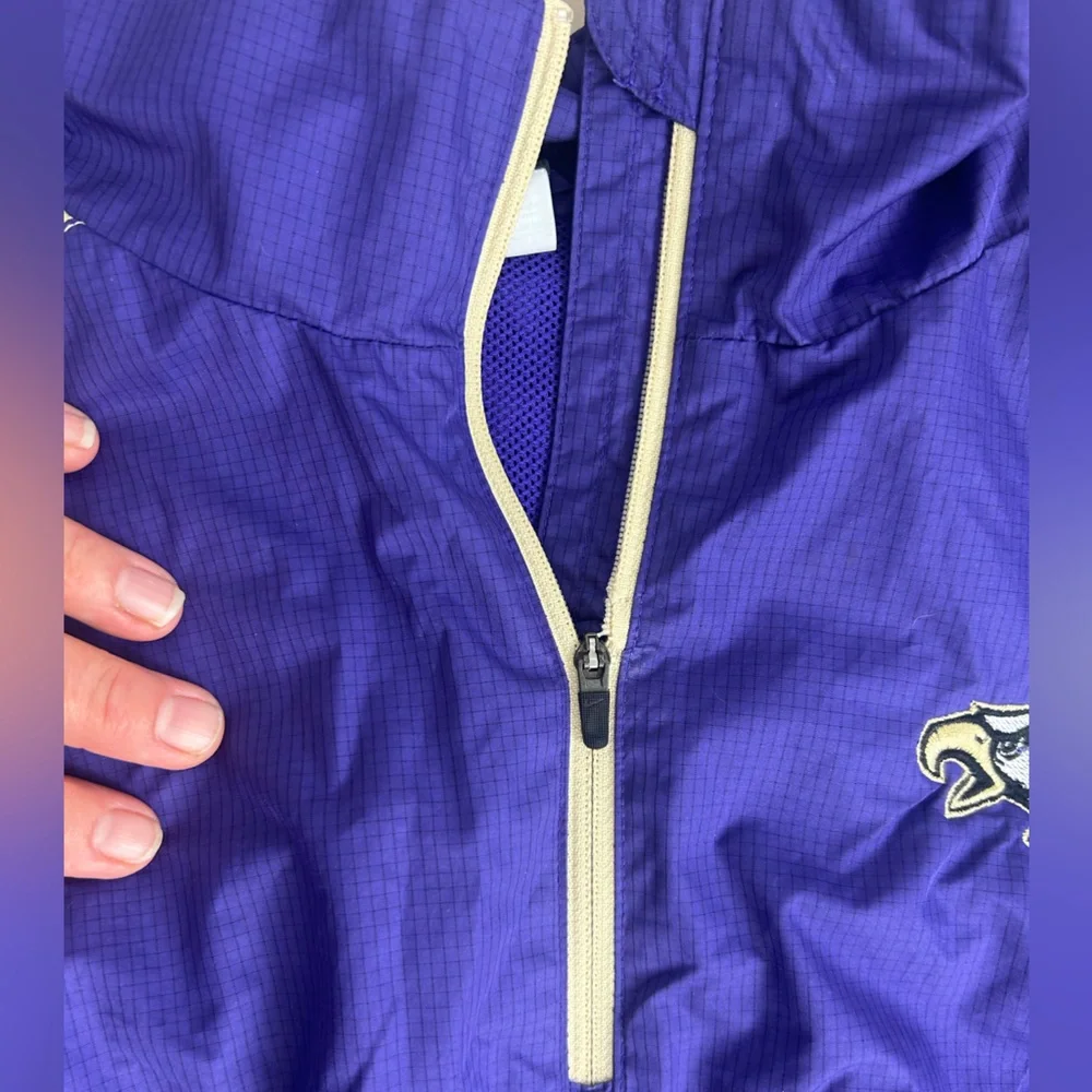 Nike Men's XXL Philadelphia Eagles Storm Fit Purple Windbreaker Jacket READ FLAW
